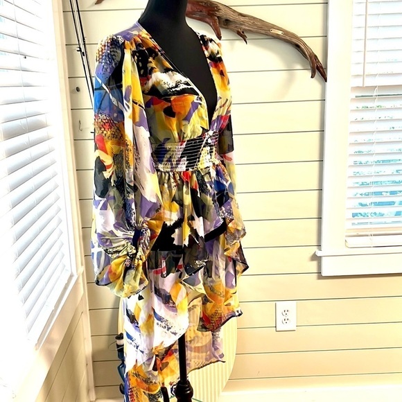 NWT,Live 4 Truth,Small, Fun,Funky &Fab Duster, Secured Button Corseted Middle, S - Picture 9 of 16